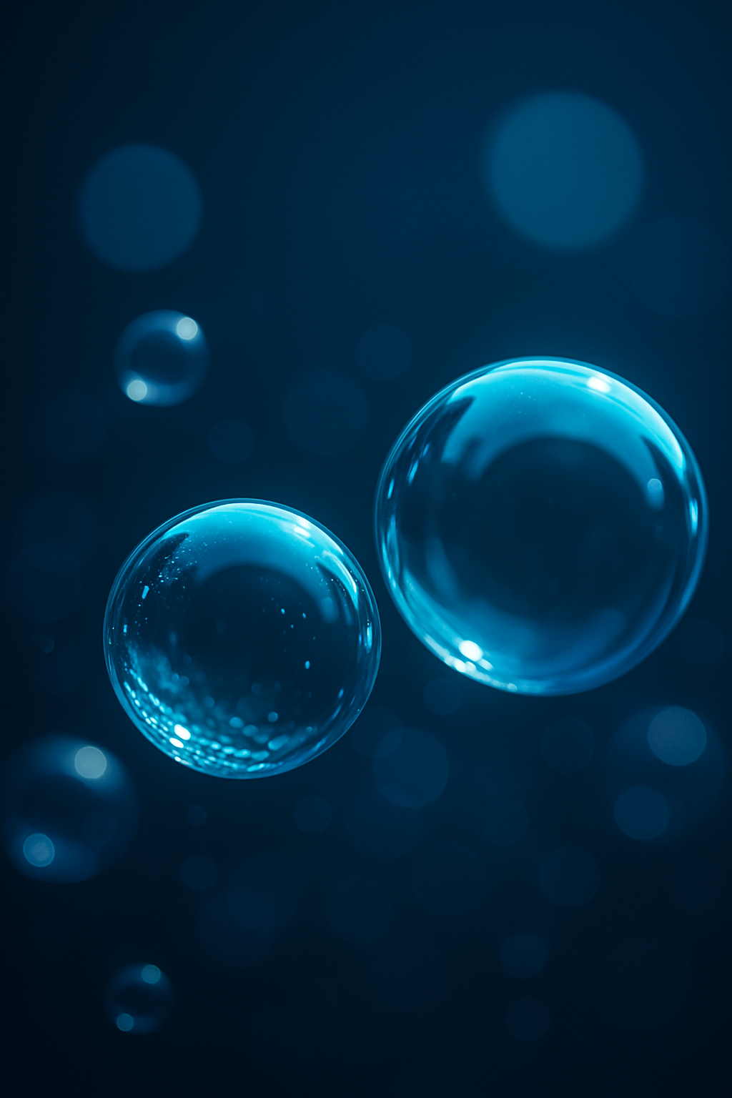 Bubbles representing the clean, fresh environment that Luxury 1 Living creates